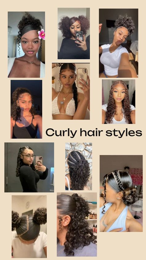 Curly Hair Cut, Curly Hair Dos, Curly Braided Hairstyles, Perfect Curly Hair, Quick Curly Hairstyles, Hair Styles Easy, Curly Hair Care Routine, Mixed Curly Hair, Easy Hairstyles For Thick Hair