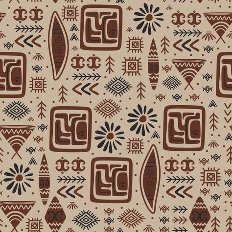 Ethnic Seamless Pattern Tribal Motif Seamless Tattoo, Aztec Flower, Native Decor, Ethnic Print Pattern, Abstract Geometric Art Print, Africa Art Design, Ethnic Pattern Design, Navajo Pattern, 타이포그래피 포스터 디자인