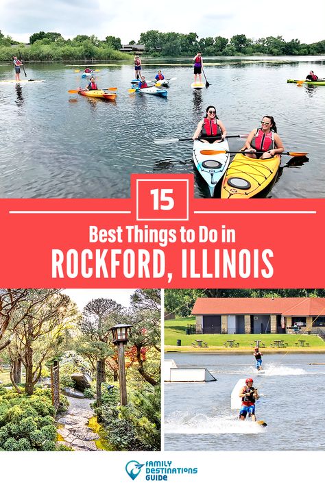 Want to see the most incredible things to do in Rockford, IL? We’re FamilyDestinationsGuide, and we’re here to help: From unique activities to the coolest spots to check out, discover the BEST things to do in Rockford, Illinois - so you get memories that last a lifetime! #rockford #rockfordthingstodo #rockfordactivities #rockfordplacestogo Rockford Illinois Things To Do, Day Trips From Chicago, Edwardsville Illinois, Rockford Illinois, Rock River, Vacation With Kids, Family Destinations, Summer Road Trip, Adventure Park