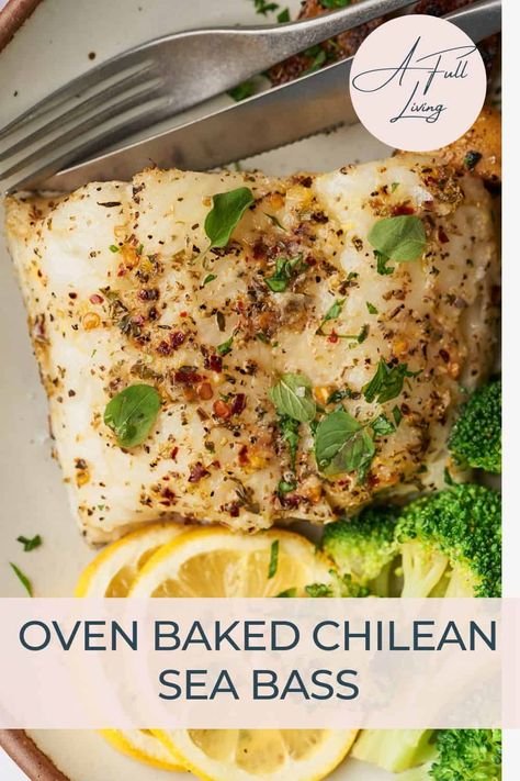 Chilean Sea Bass Recipe Baked, Sea Bass Recipes Healthy, Sea Bass Fillet Recipes, Garlic And Herb Marinade, Cooking Sea Bass, Chilean Sea Bass Recipe, Lobster Ravioli Sauce, Sea Bass Recipe, Baked Sea Bass