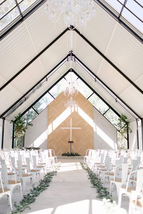 Chapel Design, Greenhouse Venue, Event Venue Design, Event Space Design, Glass Chapel, Event Venue Spaces, Church Building Design, Venue Design, Church Interior Design