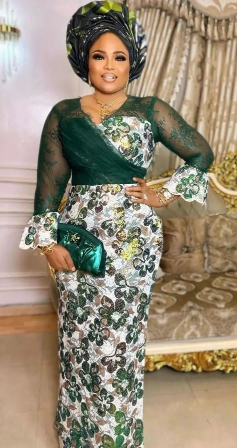 Nigerian Lace Dress, Lace Dress Classy, Ankara Dress Designs, Nigerian Lace Styles Dress, Nigerian Lace Styles, African Lace Styles, African Fabric Dress, Long African Dresses, Best African Dresses