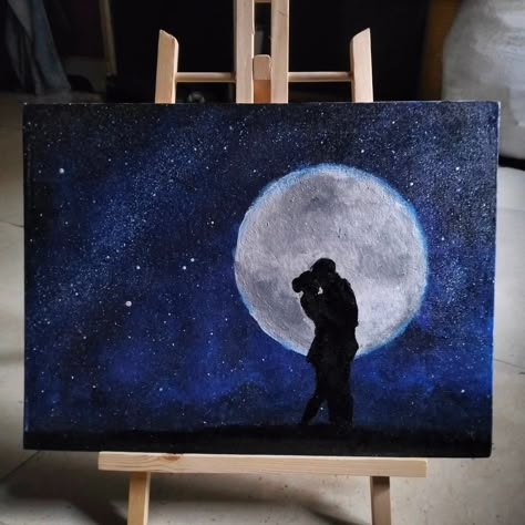 Love is always unexpected... . . #painting #canvas #canvaspainting #paintingforsale #drawingoftheday #artoftheday #art #artist #artistsoninstagram #viral #love #giftideas #orders #painter In Love Canvas Painting, Simple Romantic Painting, Easy Love Canvas Painting, Cute Drawing For Couples, Engagement Painting Ideas, Painting For Boyfriend Easy, Love Canvas Painting Ideas, Love Painting Easy, I Love You Painting