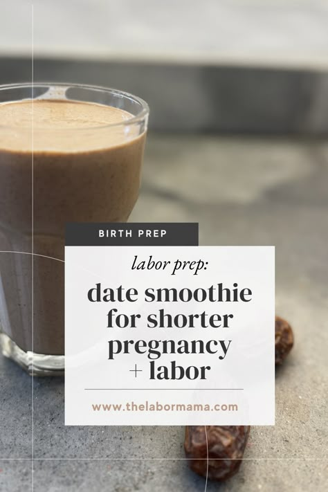 Smoothie Recipes Dates, Date Peanut Butter Smoothie, Labor Aid Recipe, Peanut Butter Date Smoothie, Labor Prep Tea, Pineapple Date Smoothie Labor, 3rd Trimester Smoothie, Labor Smoothie Induce, Date Smoothies For Labor