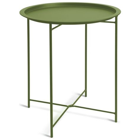 Garden Soiree, Garden Side Table, Garden Tables, Diy Garden Furniture, Here's The Thing, Metal Side Table, Green Metal, Green A, Steel Table