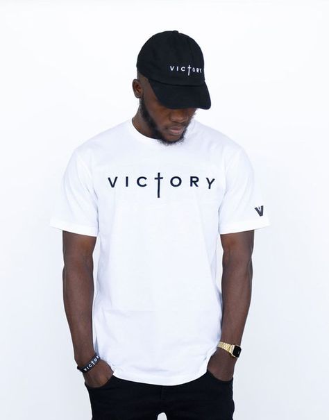 Victory White T Shirt - L T shirt #tshirt t-shirt #t_shirt t shirts #tshirts t-shirts #t_shirts T shirt design #tshirtdesign T-shirt designs #t_shirtdesign T shirts designs #tshirtsdesigns 4.247 Christian Clothing For Women, Men Christian Shirts Designs, Christian Shirt Design Ideas, Church T Shirt Ideas Design, Mens Christian Shirts, Men T Shirt Design Ideas, Christian T Shirts Designs, Church Tshirt Designs, Christian T Shirt Ideas