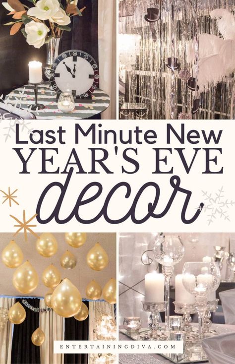 New Year’s Eve Centerpiece, New Year's Eve Decor, New Years Eve Party Ideas Decorations, Party Decorations Ideas, Nye Decorations, New Year Table, New Year's Party Decorations, New Year's Eve Celebrations, Winter Wonderland Party