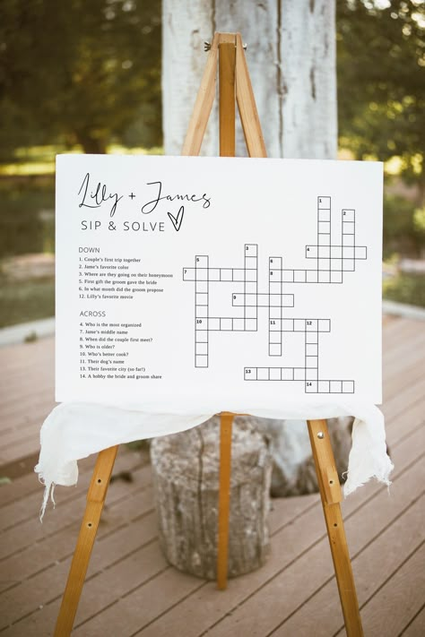 Board Games Wedding, Wedding Word Search, Wedding Crossword Puzzle, Reception Games, Wedding Game, Puzzle Template, Word Search Games, Wedding Activities, Future Wedding Plans