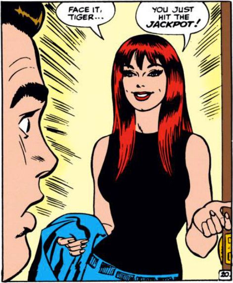 Mary Jane Watson as drawn by John Romita Sr. Peter Parker And Mary Jane, Mary Jane Spiderman, Mj Watson, Comic Book Genres, Jane Watson, Spectacular Spider Man, Mary Jane Watson, The Amazing Spider Man, Spiderman Comic