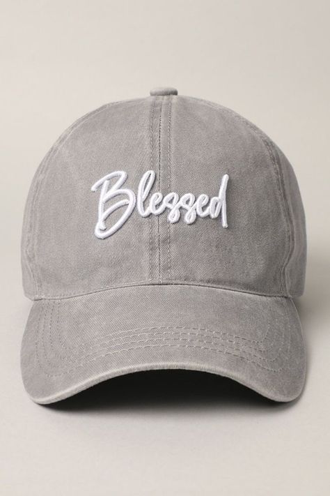 Christian Baseball Caps, Cap Design Ideas, Baseball Cap Embroidery, Puff Embroidery, Christian Clothing Brand, Trendy Caps, Beyond Blessed, Jesus Clothes, Christian Hats