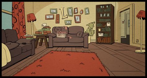 Interior House Illustration, Loud House Background Design, Room Animation Background, Living Room Illustration Cartoon, Living Room Drawing Illustration, Cartoon Room Background, House Interior Drawing, Room Cartoon Background, Cartoon House Interior