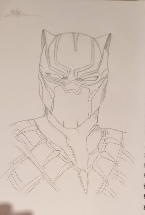 Avengers Sketches Easy, Black Panther Dibujo, Marvel Sketches Pencil, Marvel Sketches Easy, Drawing Ideas Marvel, Black Panther Sketch, Black Panther Drawing, Loki Drawing, Marvel Art Drawings