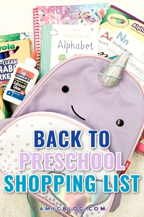 Preschool Needs List, School Supplies For Preschoolers, Preschool Supplies List, Preschool School Supplies, Preschool School Supply List, Preschool Supply List For Parents, Back To School For Preschoolers, Preschool List, Preschool Essentials