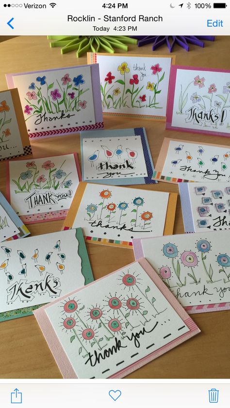 Gratitude Cards Handmade, Gratitude Cards, Greeting Card Inspiration, 50th Birthday Cards, Appreciation Cards, Watercolor Greeting Cards, Card Drawing, Bday Cards, Unique Greeting Cards