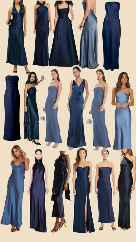 Stormy Blue Bridesmaid Dress, Navy Blue Velvet Bridesmaids, Jewel Tone Blue Bridesmaid Dresses, Indigo Bridesmaids Dresses, Navy Mix And Match Bridesmaid Dresses, Blue Color Palette Bridesmaid Dresses, Bridesmaids Navy Blue, Satin Navy Blue Bridesmaid Dresses, Blue Shades Bridesmaid Dresses