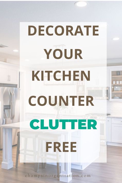 Are you tired of cluttered kitchen counters? These 6 tips will allow you to create cluttered-free countertops. #kitchendecor #organizedkitchen #declutter Declutter Kitchen Countertops, Declutter Kitchen Counter, Cleaning Schedules, Counter Clutter, Kitchen Counter Organization, Declutter Kitchen, Counter Organization, Organized Kitchen, Kitchen Clutter