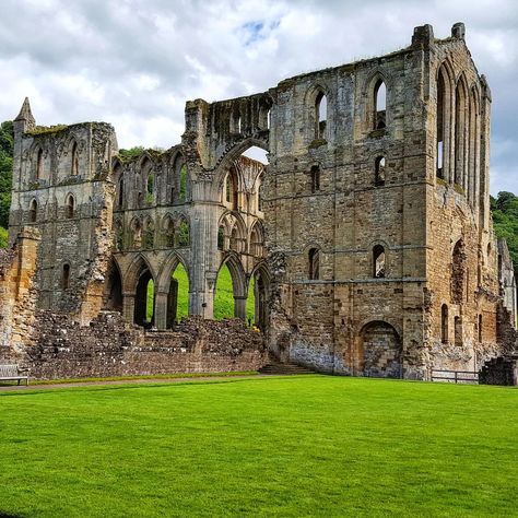 Dr Dan Spencer on Instagram: “A view of the ruins of the Cistercian church of Rievaulx Abbey, Yorkshire, England. ..... ..... ..... #rievaulxabbey #abbeysofinstagram…” Rievaulx Abbey, Old Churches, Yorkshire England, The Ruins, Barcelona Cathedral, Yorkshire, Instagram A, England, House Styles