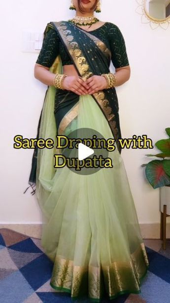 Designer Saree Look For Wedding, Saree Look In Wedding, Off Saree Designs, How To Wear Saree In Different Style, Dresses Made From Sarees, Dress Out Of Saree, Different Saree Draping Styles Indian, Party Wear Saree Look, Saree Look For Wedding Party