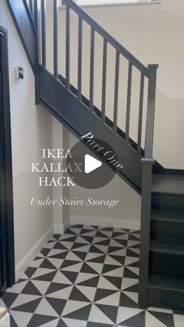 Under Stairs Storage Ikea, Ikea Under Stairs, Slaked Lime Mid, Stair Hacks, Ikea Hall, Kitchen Under Stairs, Understair Storage, Slaked Lime, Ikea Cubes