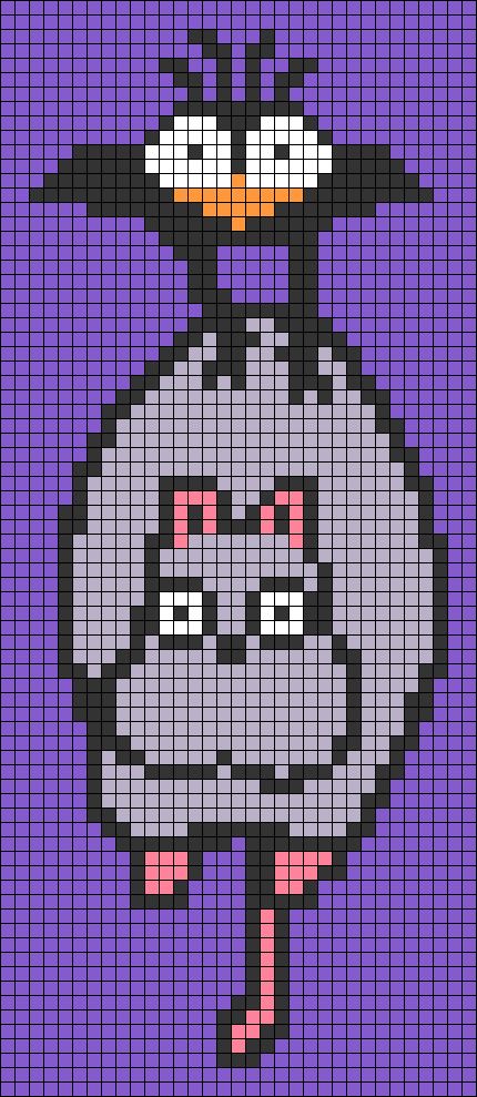 Alpha pattern #78910 | BraceletBook Pixel Art Pattern Ghibli, Alpha Patterns Crochet Studio Ghibli, Soot Sprite Alpha Pattern, Alpha Pattern Ponyo, Princess Mononoke Alpha Pattern, Crochet Alpha Pattern Studio Ghibli, Alpha Patterns Studio Ghibli, Over The Garden Wall Alpha Pattern, Pixel Studio Ghibli