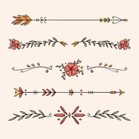 Hand drawn boho elements collection | Free Vector #Freepik #freevector #boho-elements #boho-style #bohemian #ornament-hand-drawn Boho Graphics, Boho Planner, Natural Crafts, Bohemian Elements, 심플한 그림, Boho Elements, Watercolor Images, Decorative Borders, Vector Hand