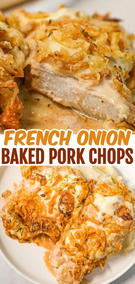 Pork Chop With French Fried Onions, Crispy Cheddar Pork Chops, What Can I Do With A Pork Loin, Pork Chop With Sour Cream, Pork Loin Pork Chops Recipes, Pork Chops With Onion Dip, French Dip Pork Chops, Ultimate Pork Chop Supreme, Rustic Meals Dinners