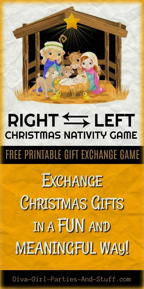 Right Left Game, Left Right Christmas Game, Christian Christmas Games, Games Adults, Left Right Game, Games For Ladies, Church Christmas Party, Christmas Gift Exchange Games, Gift Games