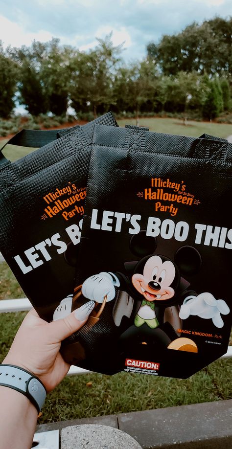 Disney Halloween Trick Or Treat Bags, Mickeys Not So Scary Halloween Party 2023, Disney Halloween Trip, Walt Disney World Halloween, Disney World Halloween Aesthetic, Mickey Not So Scary Halloween Party, Mickeys Not So Scary Halloween Party, Mnsshp 2024, Disney Not So Scary Halloween