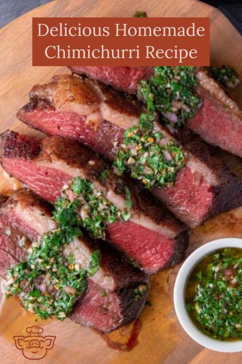 Delicious Homemade Chimichurri Sauce Recipe - The BBQ Buddha Steak With Chimichurri, Marinated Skirt Steak, Steak With Chimichurri Sauce, Chimichurri Sauce Recipe, Chimichurri Recipe, Spicy Chicken Sandwiches, Rare Steak, Bacon On The Grill, Seared Steak