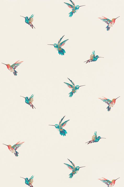 Bird Repeat Pattern, Hummingbird Backgrounds, Colibri Wallpaper, Hummingbird Fabric, Tropical Colours, Hummingbird Wallpaper, Origami Star Paper, Nice Wallpaper, Wallpaper Animals