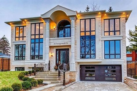 Classic Contemporay Palatial Luxury Mansion - Toronto, Ontario, Canada White Stone House, Toronto Images, Luxury Boat, Modern Home Design, Mansions Luxury, Mansions Homes, Luxury Homes Interior, Dream House Exterior, Stone House