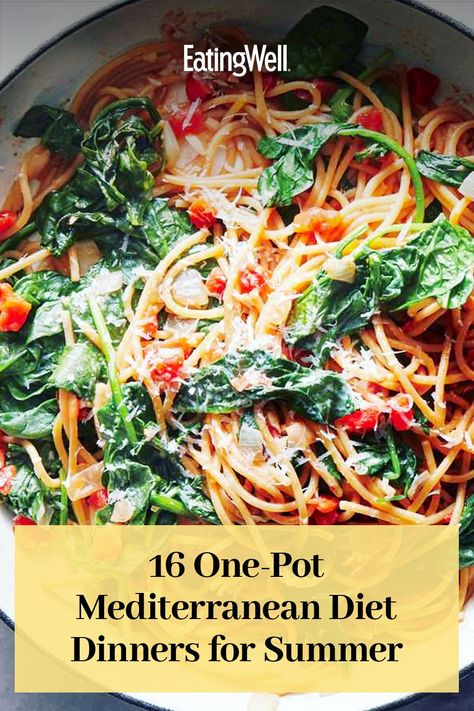 One Pot Mediterranean, Dinners For Summer, Medditeranean Diet, Mediterranean Diet Snacks, Easy Mediterranean Recipes, Mediterranean Diet Food List, Mediterranean Recipes Healthy, Recipes Mediterranean, Mediterranean Diet Recipes Dinners