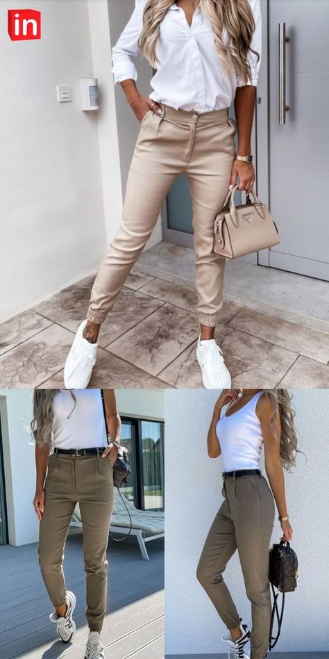 2023 Fashion Trends Casual, Khaki Pants Outfit Women, Fashion 2023 Fall, Khaki Pants Outfit, Outfits 2023 Fall, 2023 Fall Fashion, Fall 2023 Fashion Trends, Fall Fashion 2023, Outfit Ideas 2023