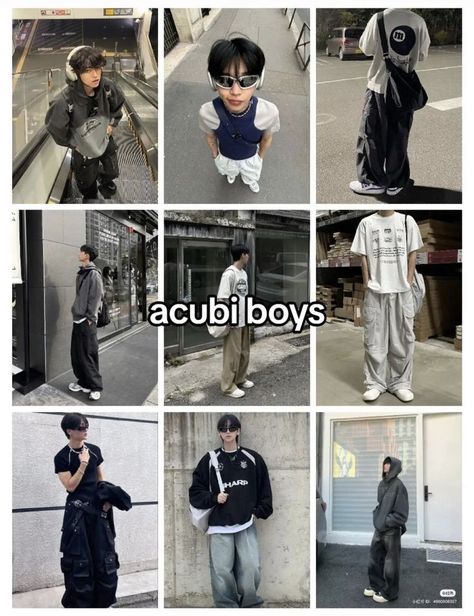 Different Guy Aesthetics Types List, Men’s Acubi Fashion, Types Of Boys Aesthetic, Acubi Boy Style, Acubi Aesthetic Outfit, Acubi Outfits Men, Acubi Men Outfit, Guy Style Aesthetic, Acubi Men