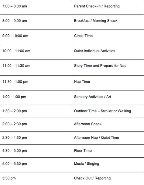 Infant Daily Schedule, Staff Schedule Template, Employee Schedule Template, Classroom Daily Schedule, Daycare Schedule, Infant Daycare, Printable Schedule, Toddler Daycare, Daily Schedules