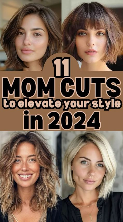 11 Cool Mom Cut Ideas for Effortless Style Easy Womens Haircuts, Mom Haircut For Fine Hair, Hairstyles For Mid 30's For Women, Hair Styles For Women In 30s, Fun Mom Hairstyles, Mom Shag Haircut, Womens Low Maintenance Haircuts, Low Maintenance Mom Hair, Mom Haircuts 2024