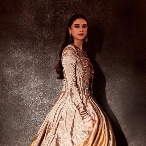 Aditi Rao Hydari, Aditi Rao, Angrakha Style, Designer Anarkali Suits, Celebrity Casual Outfits, New Bride, Desi Fashion Casual, Indian Dresses Traditional, Indian Film