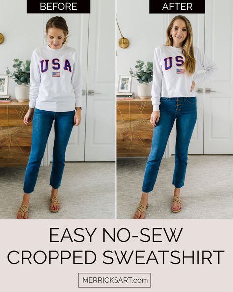 How to crop a sweatshirt How To Make A Sweatshirt Look Cropped, Cropping A Sweatshirt Diy, Cropping Sweatshirts Diy, Crop A Sweatshirt Diy, How To Crop Sweatshirt, Crop Sweatshirt Diy, How To Crop A Sweatshirt Diy, Crop A Sweatshirt, Crop Sweatshirt Outfit