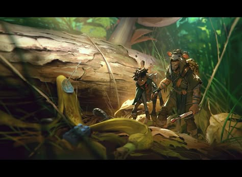 Giant Tiny, Cool Art Stuff, Concept Art World, Color Script, Tiny World, Splash Art, Fantasy Concept Art, Environment Concept Art, Visual Development