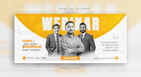 Web Cover Design, Facebook Cover Banner Design, Webinar Banner Design, Graphic Designer Banner, Business Banner Design Ideas, Webinar Design Inspiration, Creative Banner Design Ideas, Banner Designs Ideas, Web Banner Design Creative