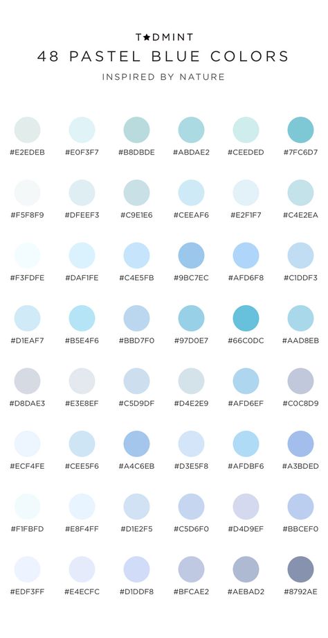 Pastel Blue Color Palette Inspiration with Hex Codes – Cute Icons, Vector Designs and More – TADMINT Pastel Colors With Hex Code, Hexcode Color Palettes Pastel, Pastel Colour Hex Codes, Colour Palette Hex Codes Pastel, Hex Code Color Palette Fall, Pastel Blue Color Code, Color Codes For Goodnotes, Carrd Co Color Palette, Google Docs Hex Codes