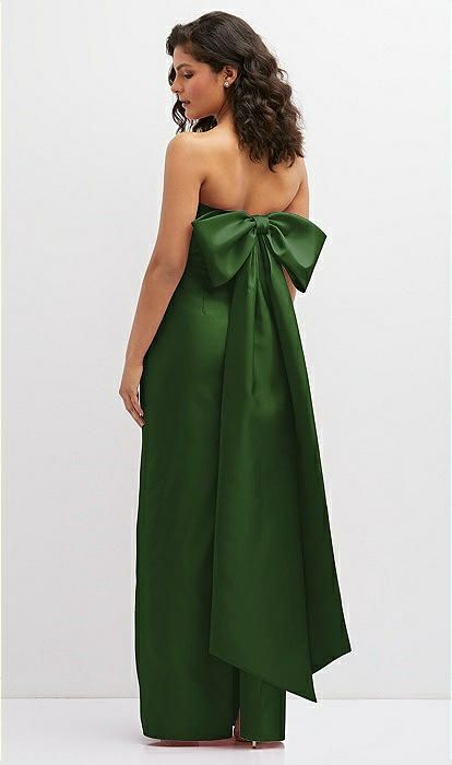 Strapless Draped Bodice Column Bridesmaid Dress With Oversized Bow In Celtic | The Dessy Group Different Dress Designs, Strapless Column Dress, Structured Bridesmaids Dresses, Bold Color Bridesmaid Dresses, Unique Bridesmaids Dresses, Chartreuse Bridesmaids Dresses, Formal Wedding Guest Dress Long, Quince Party Outfits Guest, Dress With Bow In The Back