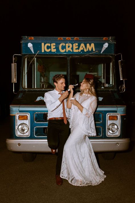 Alternative Engagement Photos, Ice Cream Wedding, Wedding Photo List, Cream Photos, Ice Cream Photos, Cream Wedding, Photo Boards, Ice Cream Truck, Tie The Knots