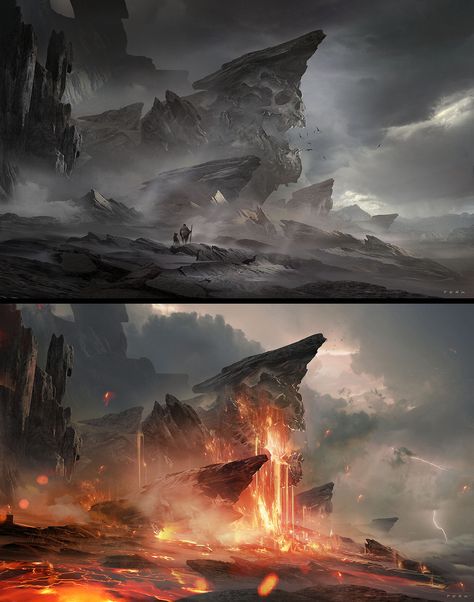 Concept Art n06 - Eduardo Pena Concept Art World, Design Object, Heroic Fantasy, Landscape Concept, 다크 판타지, Fantasy Setting, Fantasy Places, Matte Painting, Wow Art