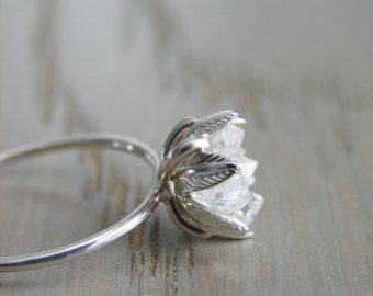 Herkimer Diamond Ring, Raw Crystal Ring, Wedding Day Gifts, Natural Stone Jewelry, Uncut Diamond, American Diamond, Herkimer Diamond, Diamond Jewellery, Rings For Her