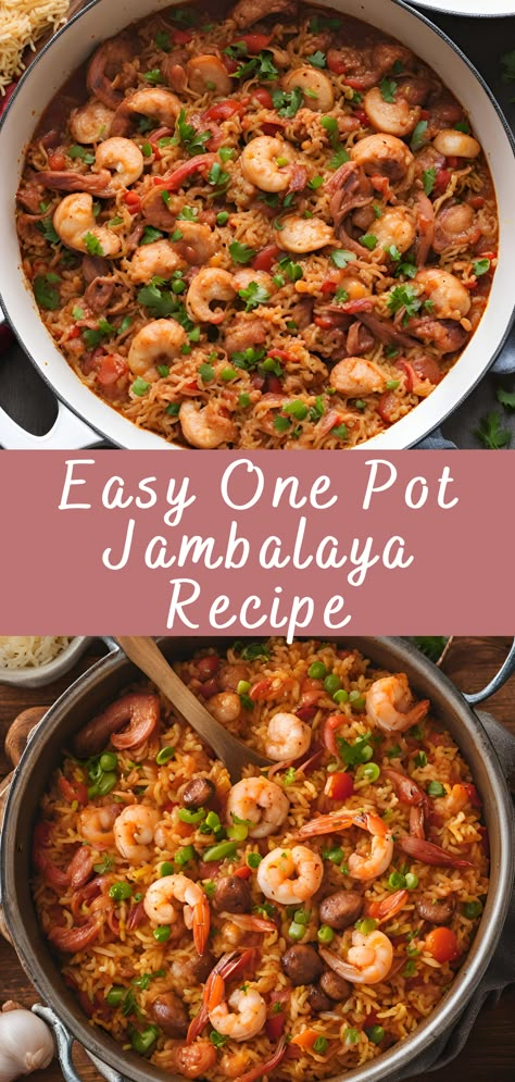 Quick Jambalaya Recipe One Pot, Jambalaya Recipe Sausage And Shrimp, Instapot Jambalaya, Low Sodium Jambalaya, One Pot Shrimp And Sausage Jambalaya, Traditional Meals Dinners, Campfire Jambalaya, Easy Jambalaya Recipe Crockpot, Chicken Jambalaya Recipe Instant Pot