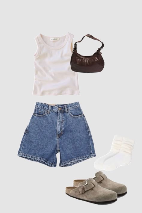 Leopard 9 ball Baby Tee curated on LTK Boston Birkenstock, Mode Hippie, Shorts White, Swaggy Outfits, Top Cute, Cute Summer Outfits, Summer 24, Summer Fits, Looks Style