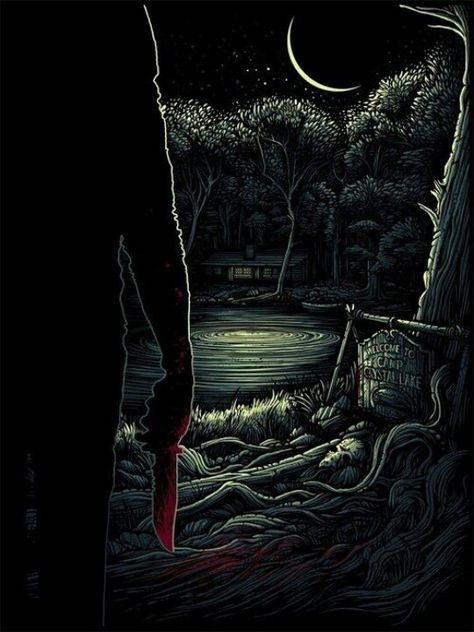 Camp Crystal Lake Friday The 13th Poster, Friday The 13, Jason Friday The 13th, Dan Mumford, Jason Friday, Friday The 13th Jason, Jason Vorhees, Friday 13th, Slasher Film