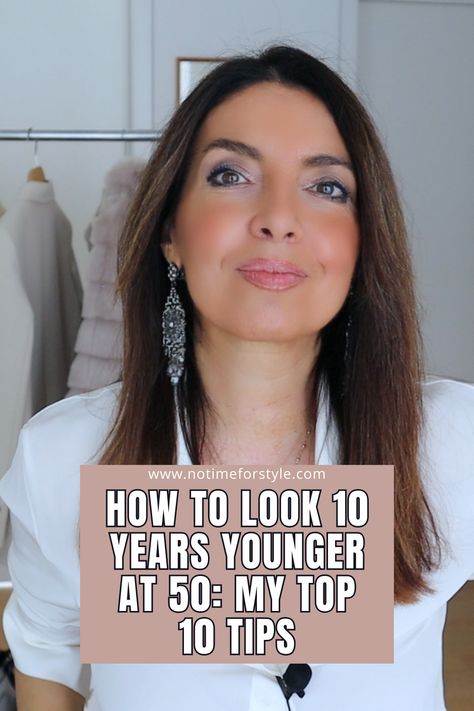 How To Look 10 Years Younger at 50: My Top 10 Tips and Habits to make you look younger and on how to look young in your 50s. Makeup To Look Younger, Muscles Of The Face, Mario Nintendo, Look Older, Aging Process, Years Younger, Style Mistakes, Look Younger, Looks Style