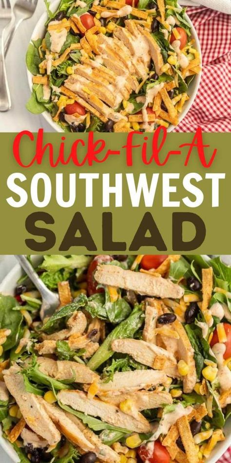 Southwestern Chicken Salad, Southwest Salad Recipe, Skinnyish Dish, Easy Baked Chicken Breast, Different Greens, Southwest Chicken Salad, Southwest Salad, Southwestern Chicken, Spicy Salad